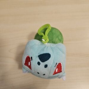 Pokemon Bulbasaur Bag Clip-On Keychain Soft Plush Stuffed Animal